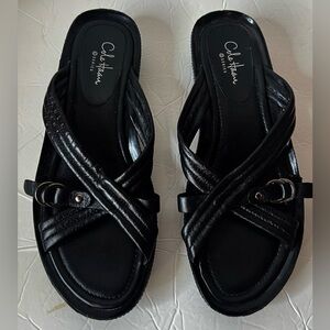 COLE HAAN Collaboration with NIKE AIR WOMENS SANDALS BLACK Size 7 Slides